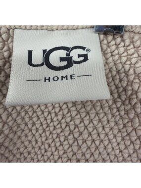 Ugg Home Bath Mat Textured Tan 32x20 Cotton Reversible Washable Luxe Minimalist